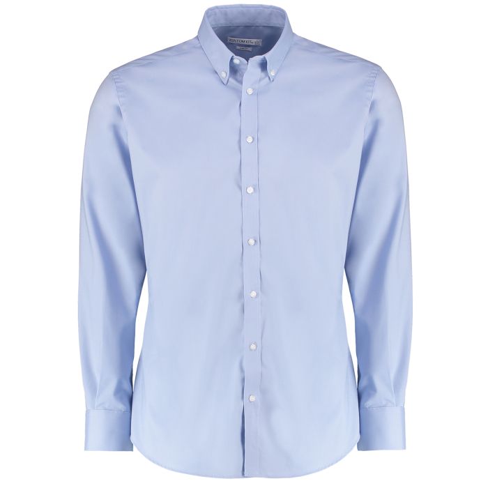 Stretch Oxford shirt long-sleeved (slim fit) - Light Blue - 14 Stretch Oxford shirt long-sleeved (slim fit) - Light Blue - 14