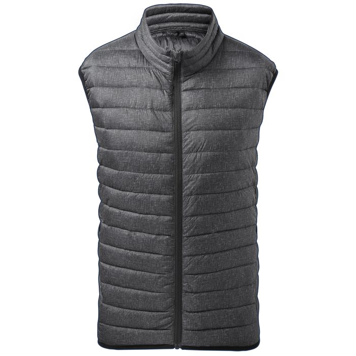 Melange padded gilet - Charcoal Melange - S Melange padded gilet - Charcoal Melange - S