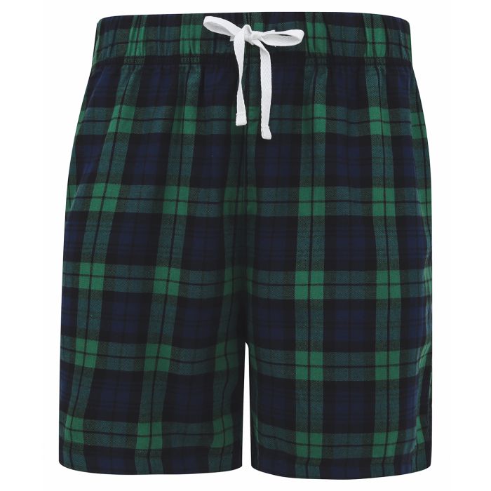 Tartan lounge shorts - Navy/Green Check - XS Tartan lounge shorts - Navy/Green Check - XS