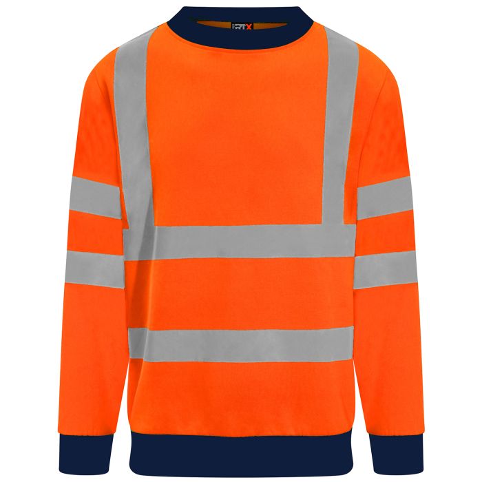 High visibility sweatshirt - HV Orange/Navy - S High visibility sweatshirt - HV Orange/Navy - S