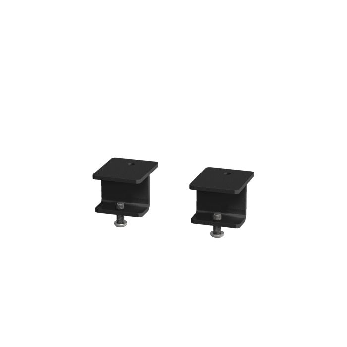Glazed screen brackets for Adapt and Fuze desks-Black Glazed screen brackets for Adapt and Fuze desks-Black