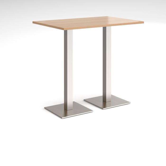 Brescia rectangular poseur table with square bases-Beech Brescia rectangular poseur table with square bases-Beech