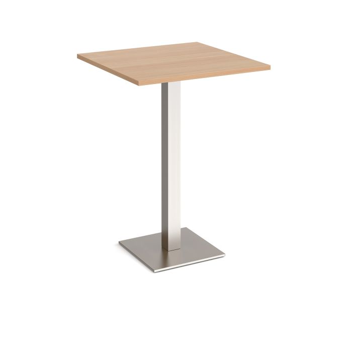 Brescia square poseur table with flat square base-Beech Brescia square poseur table with flat square base-Beech