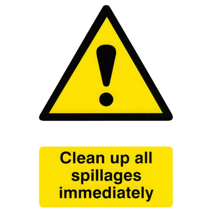 CLEAN UP ALL SPILLAGES 200MM X 300MM - White/Yellow CLEAN UP ALL SPILLAGES 200MM X 300MM - White/Yellow