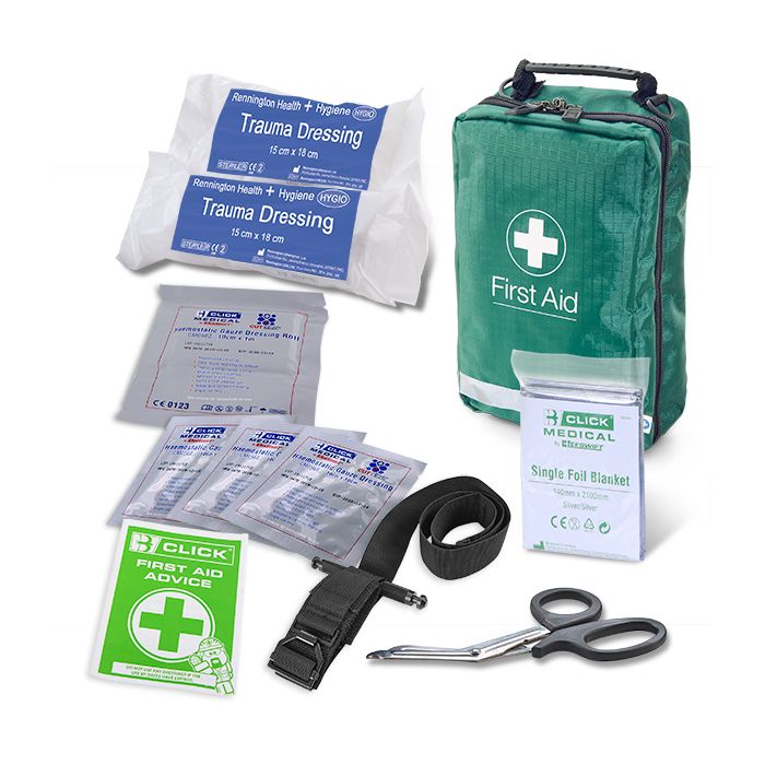 BS8599-1:2019 CRITICAL INJURY PACK HIGH RISK IN BAG - Green BS8599-1:2019 CRITICAL INJURY PACK HIGH RISK IN BAG - Green