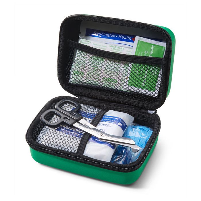 CLICK MEDICAL BS8599-2 SMALL TRAVEL KIT IN HANDY FEVA BAG - Green CLICK MEDICAL BS8599-2 SMALL TRAVEL KIT IN HANDY FEVA BAG - Green