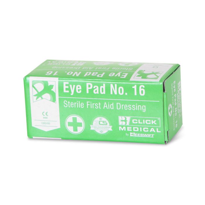 CLICK MEDICAL EYEPAD NO 16 BOXED - White CLICK MEDICAL EYEPAD NO 16 BOXED - White