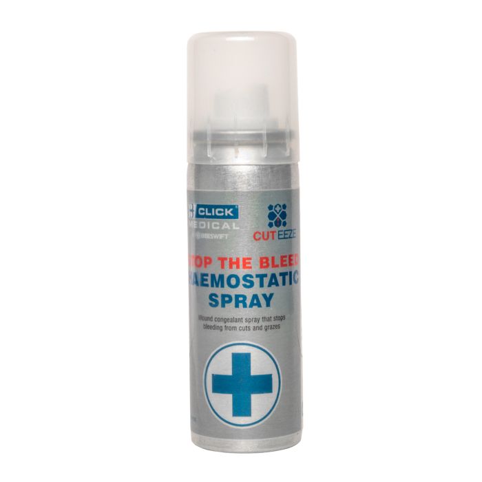 CLICK MEDICAL CUT-EEZE HAEMOSTATIC SPRAY 70ml - White CLICK MEDICAL CUT-EEZE HAEMOSTATIC SPRAY 70ml - White