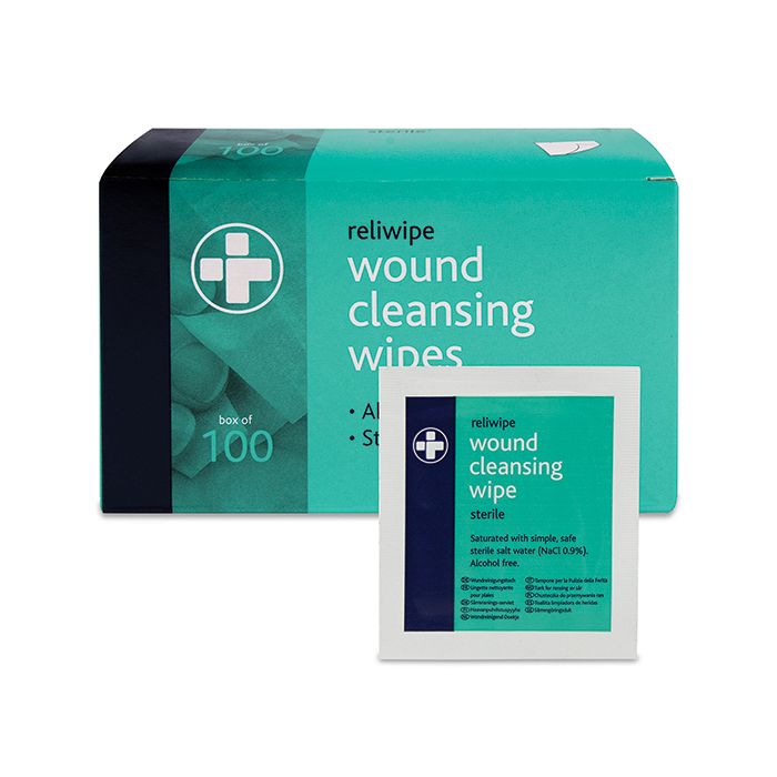 RELIWIPE MOIST SALINE CLEANSING WIPES STERILE - White RELIWIPE MOIST SALINE CLEANSING WIPES STERILE - White