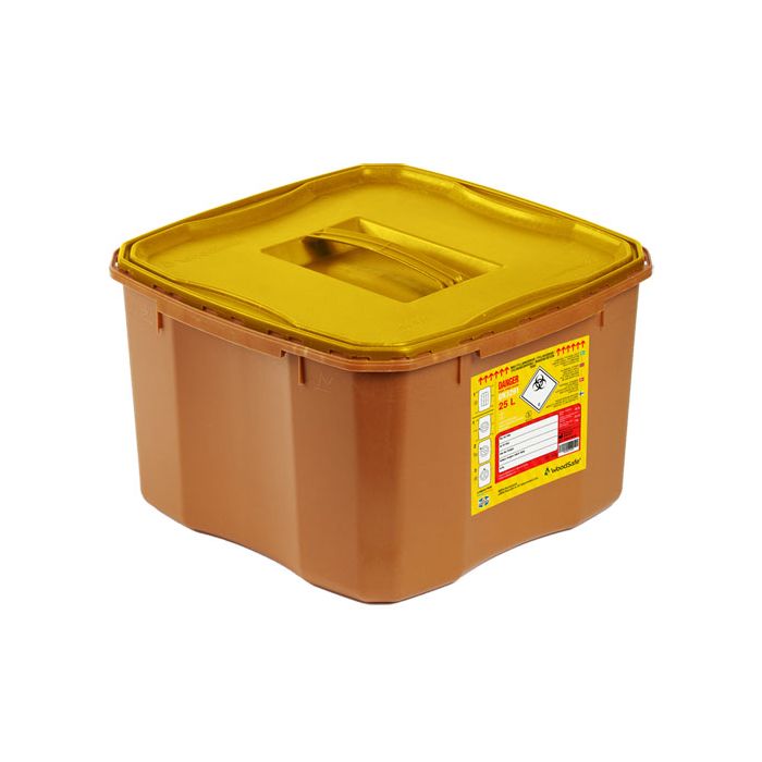 WOODSAFE SHARPS BIN FULL LID 25 LTR - Brown WOODSAFE SHARPS BIN FULL LID 25 LTR - Brown