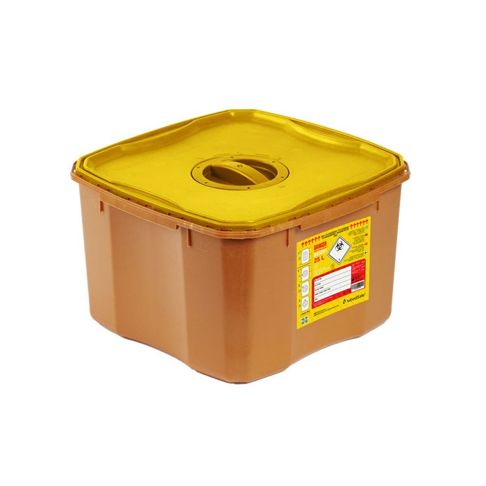 WOODSAFE SHARPS BIN LID AND SCREW FIT CAP 25LTR - Brown WOODSAFE SHARPS BIN LID AND SCREW FIT CAP 25LTR - Brown