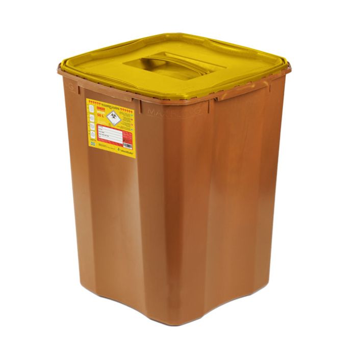 WOODSAFE SHARPS BIN FULL LID 50 LTR - Brown WOODSAFE SHARPS BIN FULL LID 50 LTR - Brown