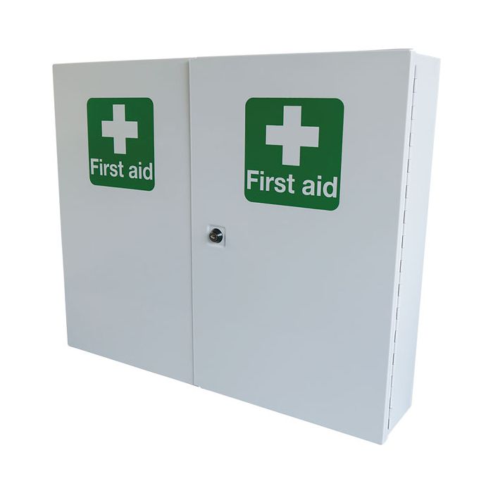 DOUBLE DOOR METAL FIRST AID CABINET - White DOUBLE DOOR METAL FIRST AID CABINET - White
