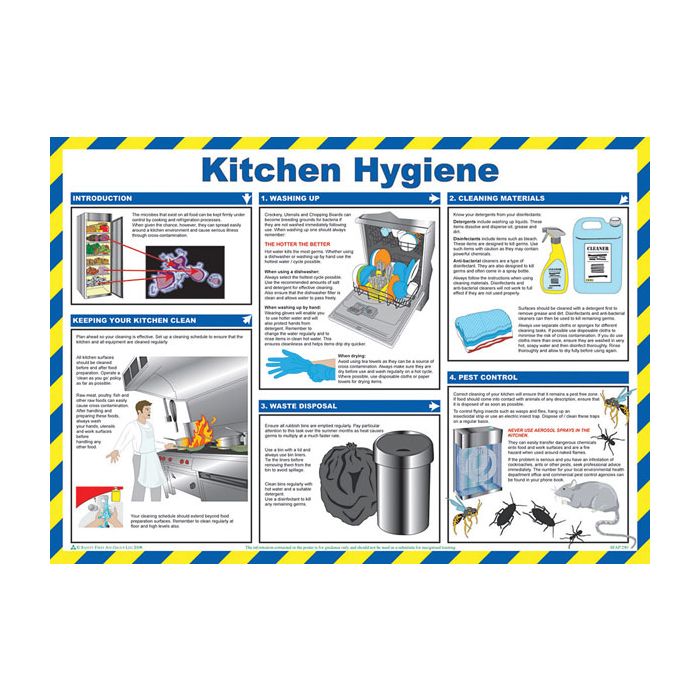 CLICK MEDICAL KITCHEN HYGIENE POSTER A780 - White CLICK MEDICAL KITCHEN HYGIENE POSTER A780 - White