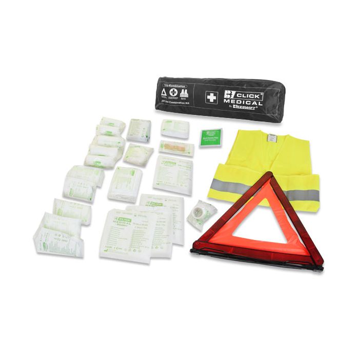 GERMAN COMBINATION VEHICLE FIRST AID KIT DIN 13164 - Black GERMAN COMBINATION VEHICLE FIRST AID KIT DIN 13164 - Black
