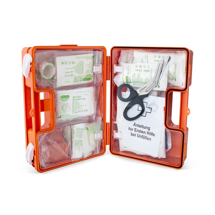 GERMAN WORKPLACE FIRST AID KIT DIN 13157 UP TO 50 EMPLOYEES - Orange GERMAN WORKPLACE FIRST AID KIT DIN 13157 UP TO 50 EMPLOYEES - Orange
