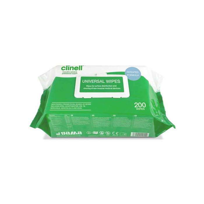 CLINELL UNIVERSAL WIPES CW200 - White CLINELL UNIVERSAL WIPES CW200 - White