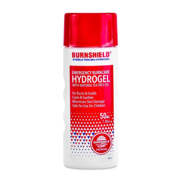 BURNSHIELD HYDROGEL STERILE 50ML SQUEEZE BOTTLE - White/Red BURNSHIELD HYDROGEL STERILE 50ML SQUEEZE BOTTLE - White/Red