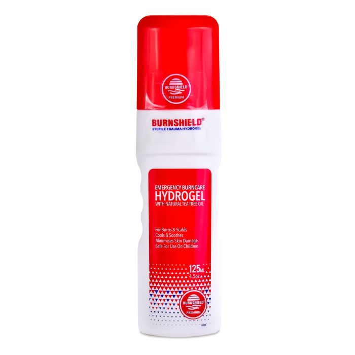 BURNSHIELD HYDROGEL STERILE 125ML SPRAY BOTTLE - White/Red BURNSHIELD HYDROGEL STERILE 125ML SPRAY BOTTLE - White/Red