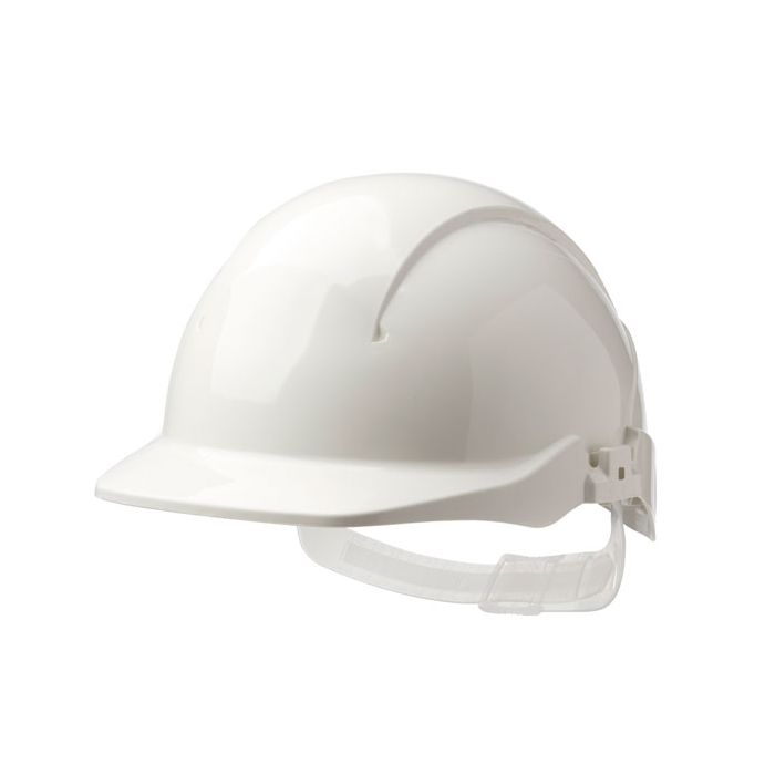 CONCEPT FULL PEAK WHITE SLIP RATCHET HELMET - White CONCEPT FULL PEAK WHITE SLIP RATCHET HELMET - White