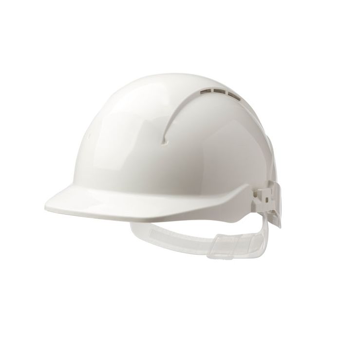 CONCEPT CORE FULL PEAK WHITE SLIP RATCHET VENTED HELMET - White CONCEPT CORE FULL PEAK WHITE SLIP RATCHET VENTED HELMET - White