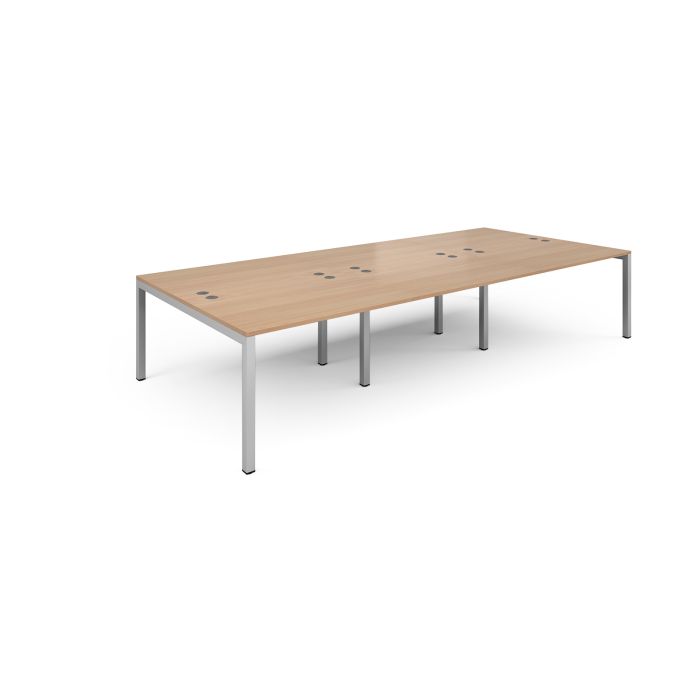 Connex triple back to back desks 1600mm deep-Beech Connex triple back to back desks 1600mm deep-Beech