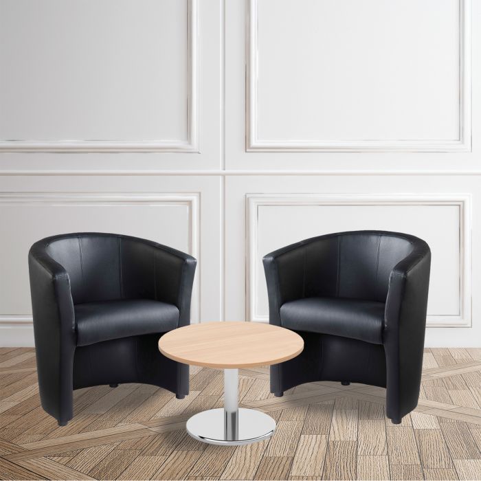 London tub chairs with coffee table - Black London tub chairs with coffee table - Black