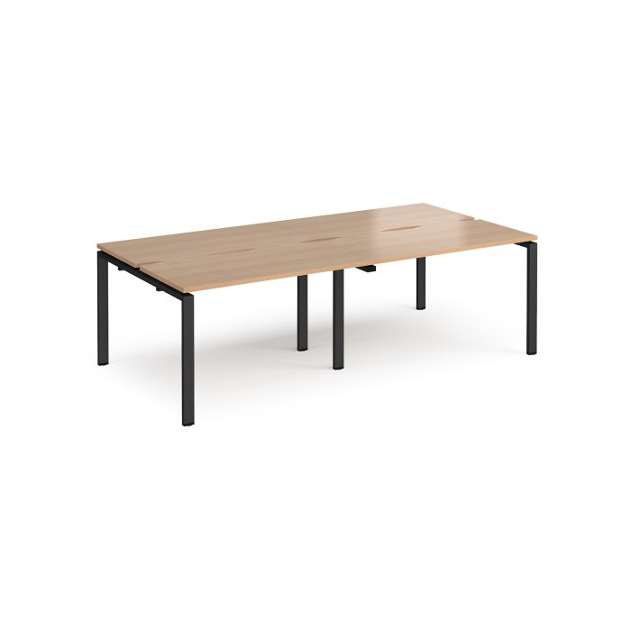 Adapt double back to back desks 1200mm deep-Beech Adapt double back to back desks 1200mm deep-Beech