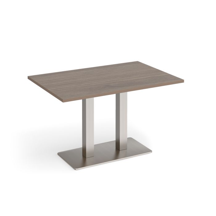 Eros rectangular dining table with twin uprights-Barcelona Walnut