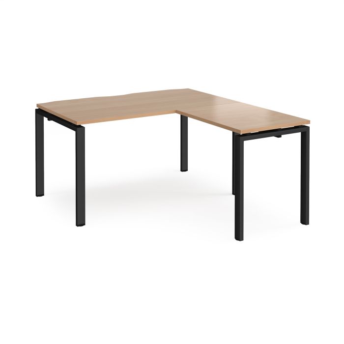 Adapt straight desk with return-Beech Adapt straight desk with return-Beech