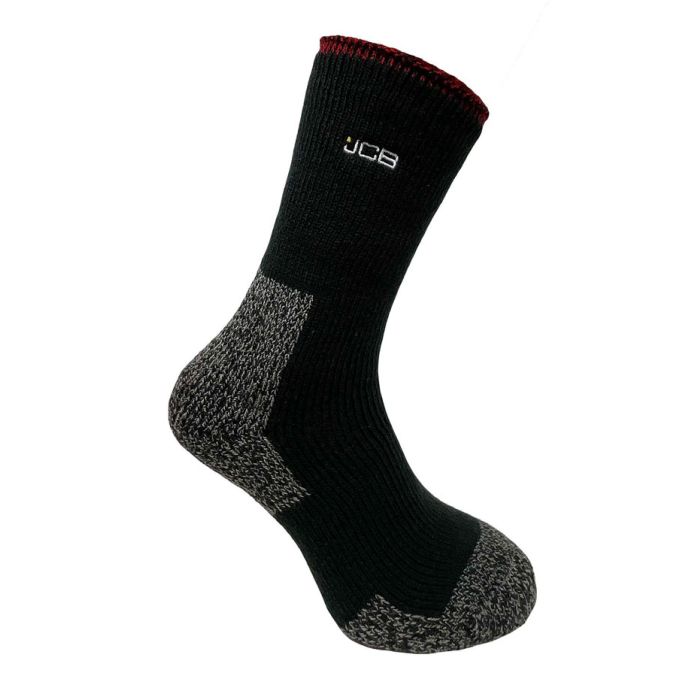 1PK THERMASOCKS WITH EXTENDED ACHILLES BLACK/GREY/RED 9-12 - Black/Grey 1PK THERMASOCKS WITH EXTENDED ACHILLES BLACK/GREY/RED 9-12 - Black/Grey