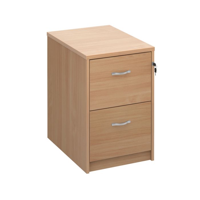 Wooden filing cabinet with silver handles-Beech Wooden filing cabinet with silver handles-Beech