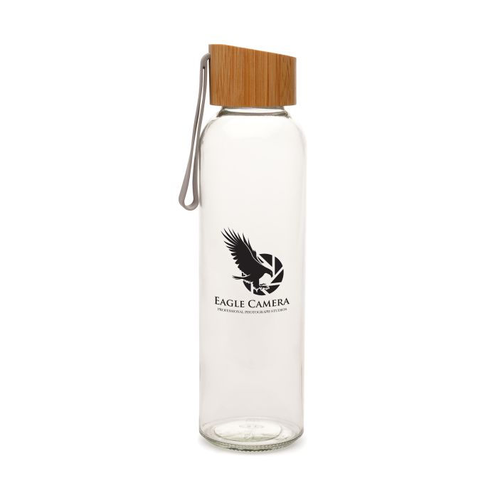 Glass Bamboo 450ml Bottle-Grey Glass Bamboo 450ml Bottle-Grey