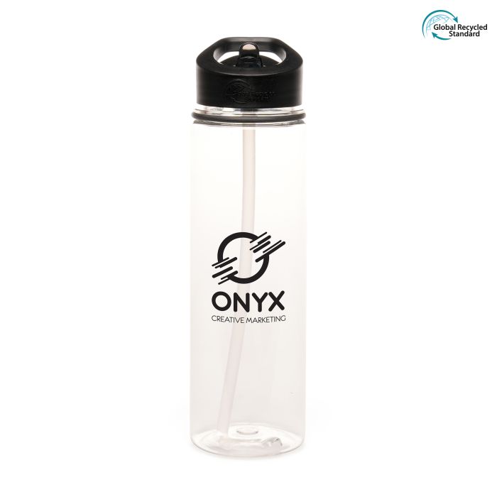 Evander Recycled 725ml Sports Bottle-Black Evander Recycled 725ml Sports Bottle-Black
