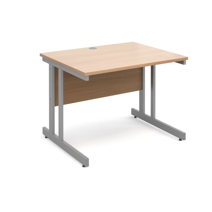 Momento straight desk 800mm deep-Beech Momento straight desk 800mm deep-Beech