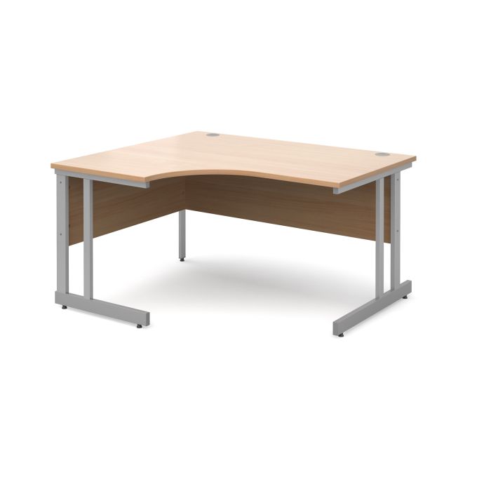 Momento left hand ergonomic desk-Beech Momento left hand ergonomic desk-Beech