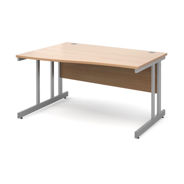 Momento left hand wave desk-Beech Momento left hand wave desk-Beech