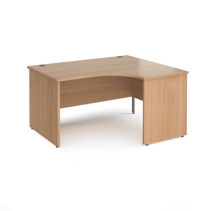 Maestro 25 panel end right hand ergonomic desk-Beech Maestro 25 panel end right hand ergonomic desk-Beech