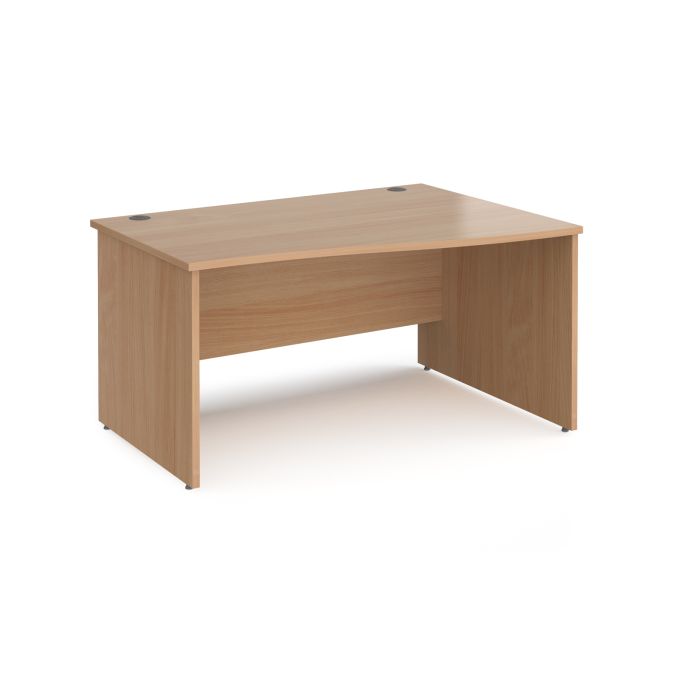 Maestro 25 panel end right hand wave desk-Beech Maestro 25 panel end right hand wave desk-Beech