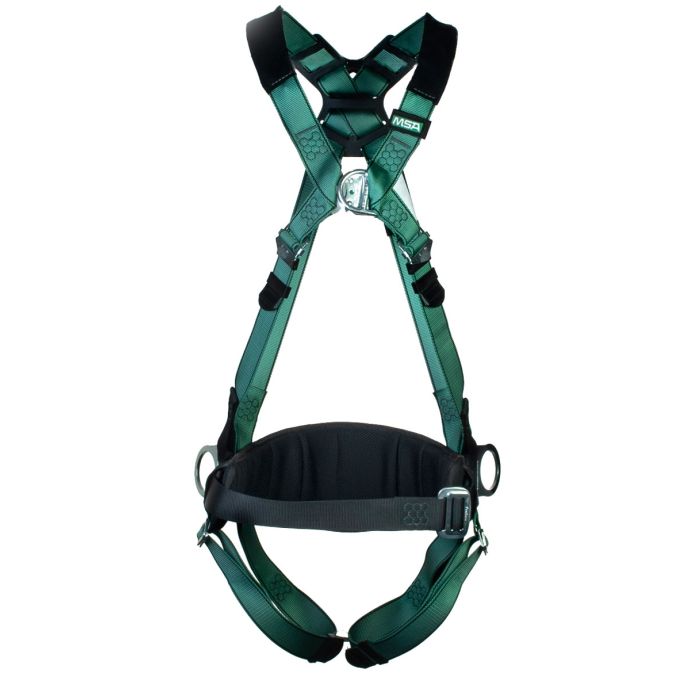 V-FORM BACK/CHEST/HIP D-RING QF HARNESS W/ WAIST BELT XL - Green V-FORM BACK/CHEST/HIP D-RING QF HARNESS W/ WAIST BELT XL - Green