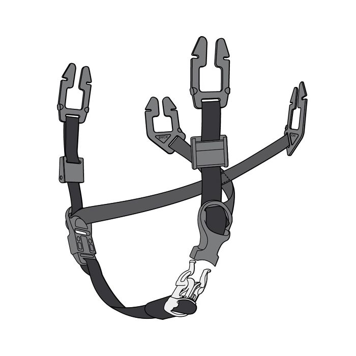 V-GARD TEXTILE UNIVERSAL 4-POINT CHINSTRAP - Black V-GARD TEXTILE UNIVERSAL 4-POINT CHINSTRAP - Black