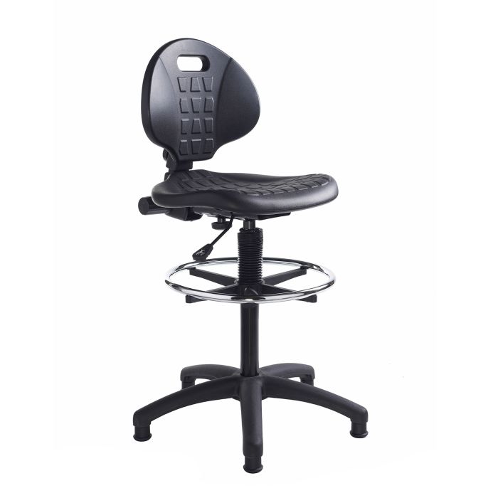 Prema polyurethane industrial operators chair - Black Prema polyurethane industrial operators chair - Black