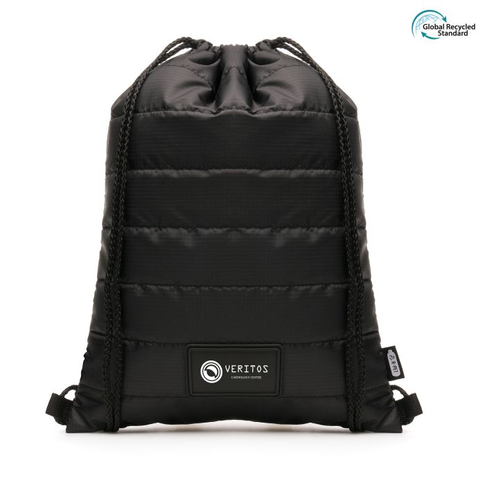 Puffer Drawstring Bag-Black Puffer Drawstring Bag-Black