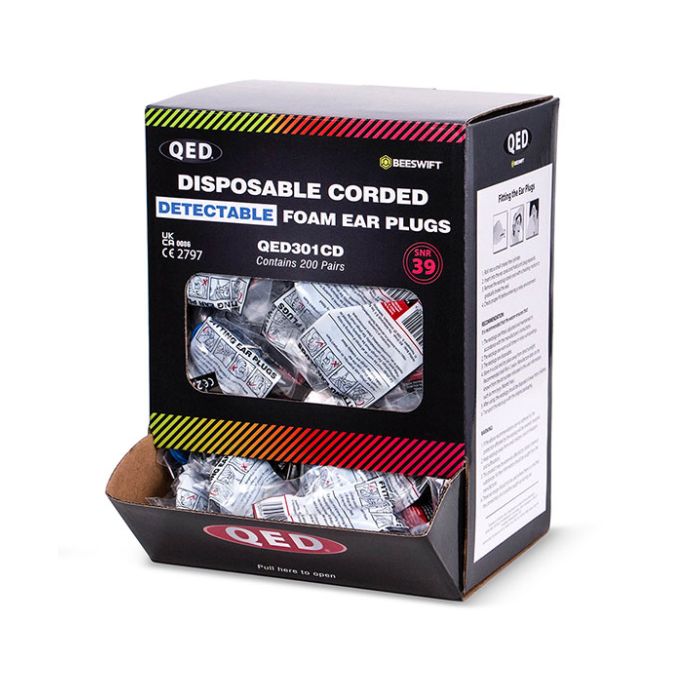 QED CORDED BLUE DETECTABLE EAR PLUG - Blue QED CORDED BLUE DETECTABLE EAR PLUG - Blue