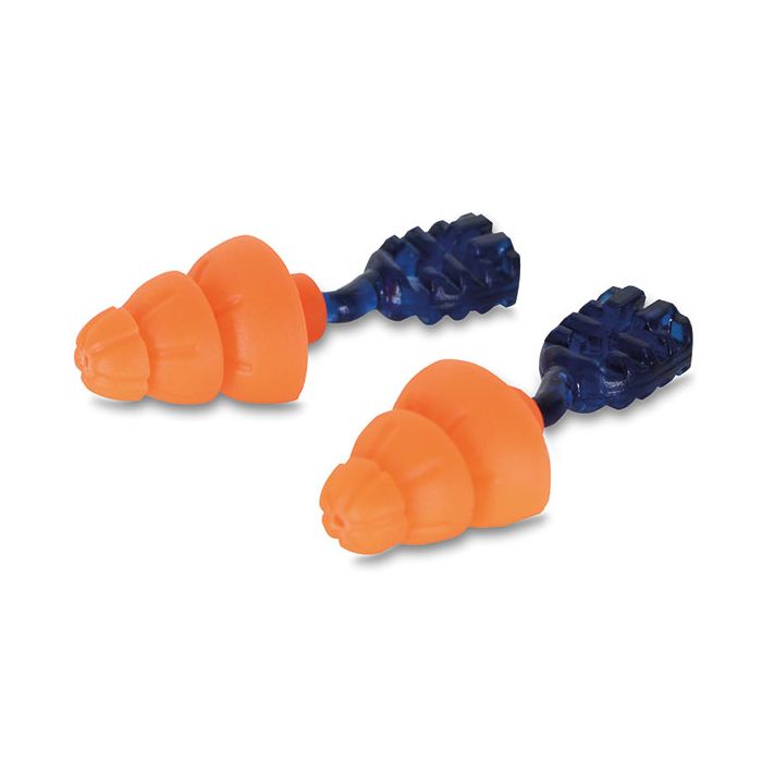ORANGE TRI FLANGE REUSABLE EAR PLUG SNR 34 - Orange ORANGE TRI FLANGE REUSABLE EAR PLUG SNR 34 - Orange