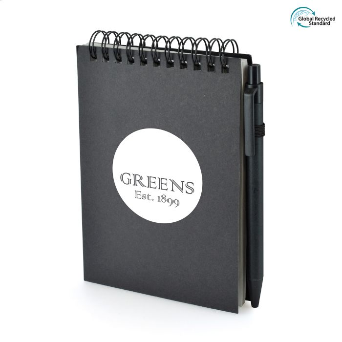 A6 Intimo Recycled Flip Jotter-Black A6 Intimo Recycled Flip Jotter-Black