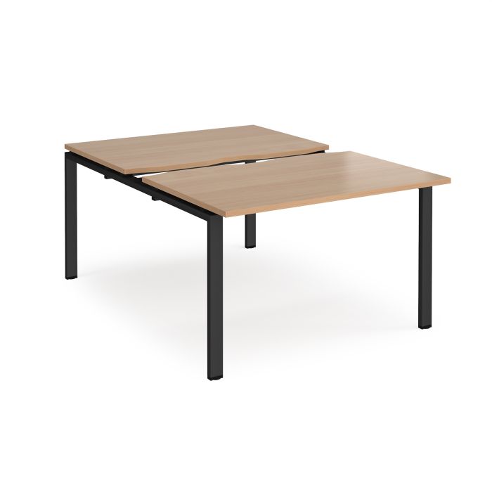 Adapt sliding top B2B desks 1600mm deep-Beech Adapt sliding top B2B desks 1600mm deep-Beech