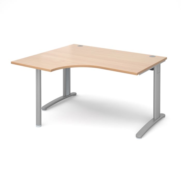 TR10 left hand ergonomic desk-Beech TR10 left hand ergonomic desk-Beech