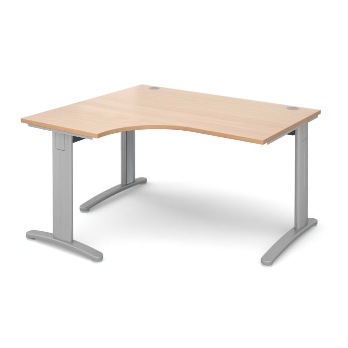 TR10 deluxe left hand ergonomic desk-Beech TR10 deluxe left hand ergonomic desk-Beech