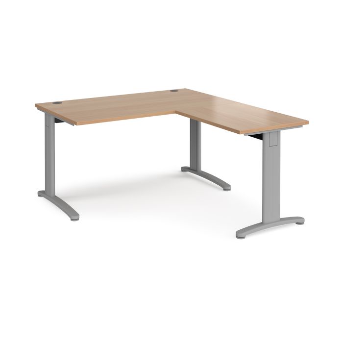 TR10 single desk with return-Beech TR10 single desk with return-Beech
